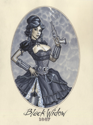 Illustration for article titled Corset-wearing superwomen from the Age of Steam